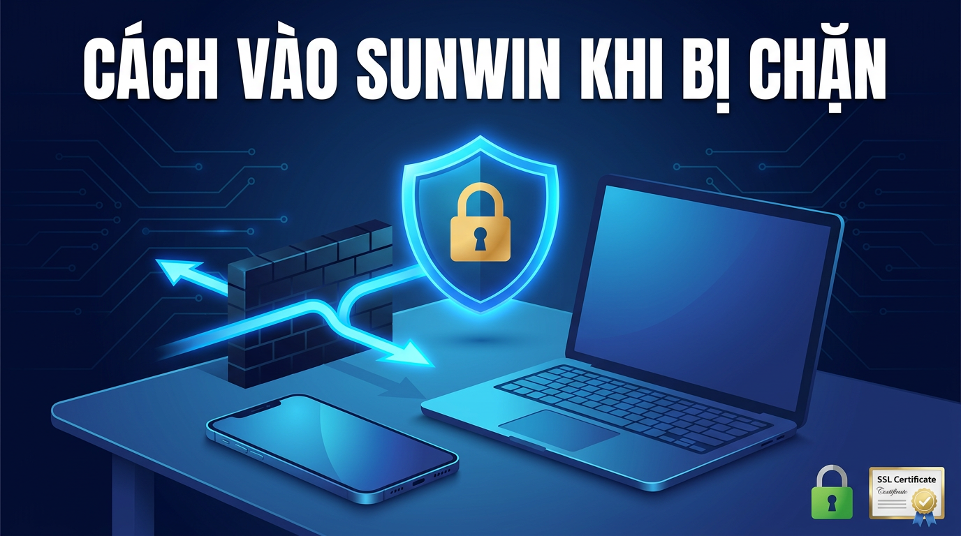 Cách Vào Sunwin Khi Bị Chặn: Hướng Dẫn Đổi DNS & Link Mới 2026